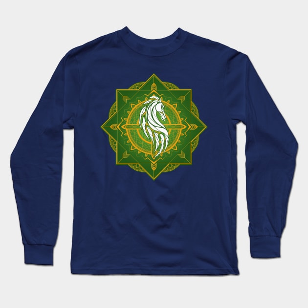 Riders of Rohan (Heraldic Colours) Long Sleeve T-Shirt by njonestees